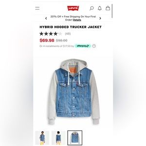 Levi’s hybrid trucker jacket, vintage fit